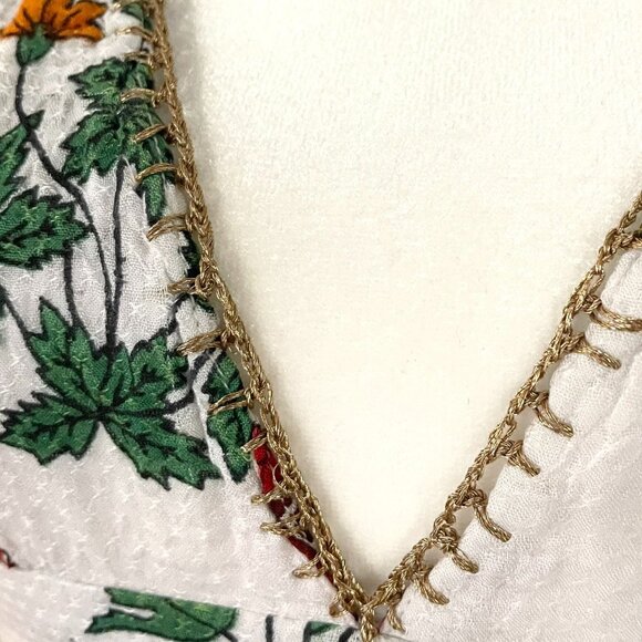 Raga Anthropologie Farida Boho Floral Halter Maxi Dress With Tie-Back And V-Neck - Picture 4 of 10